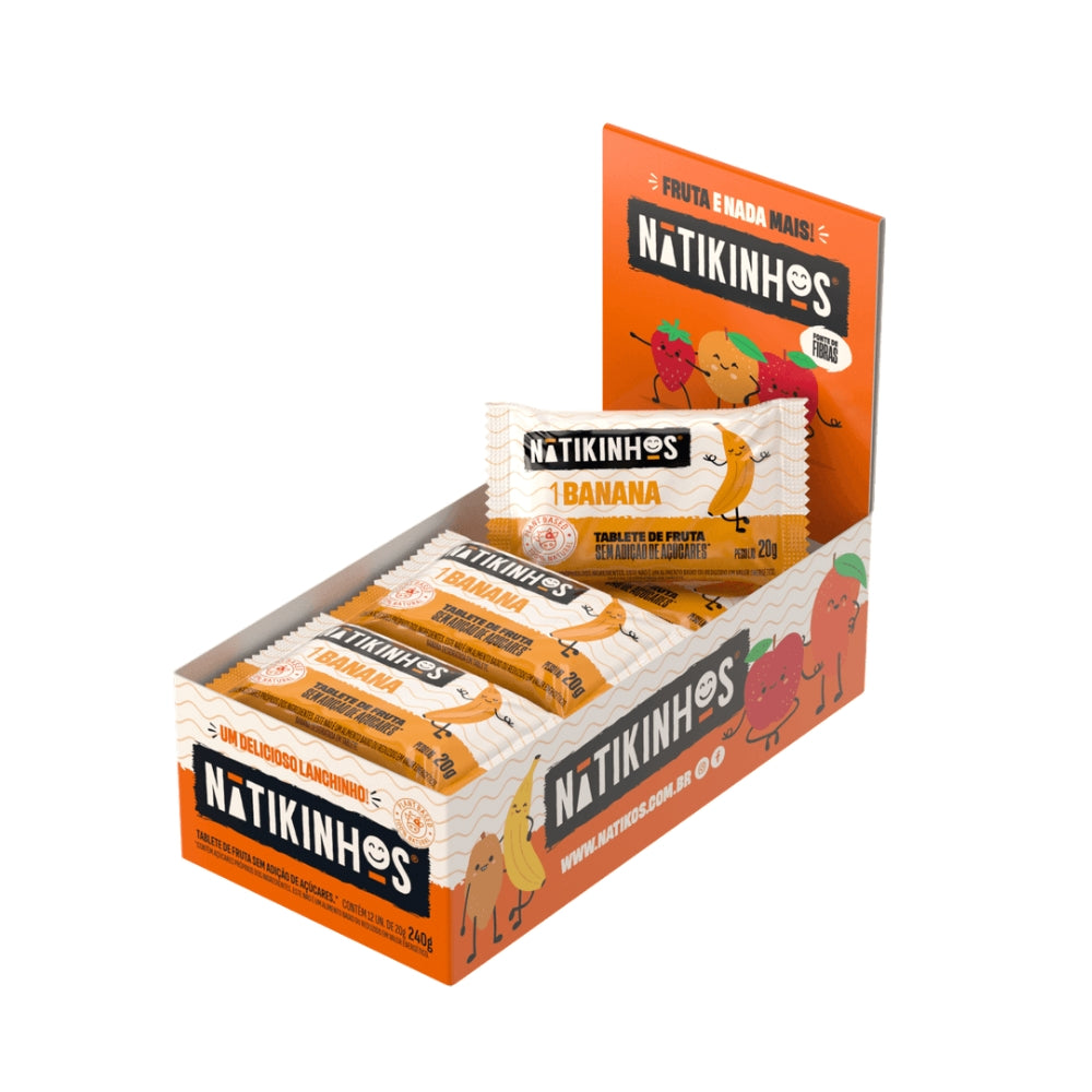 NATIKINHOS TABLETE DE FRUTA BANANA DISPLAY C/12