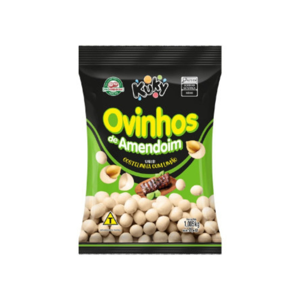 Ovinho Amendoim Sabor Costelinha com Limão Kuky - 100 G