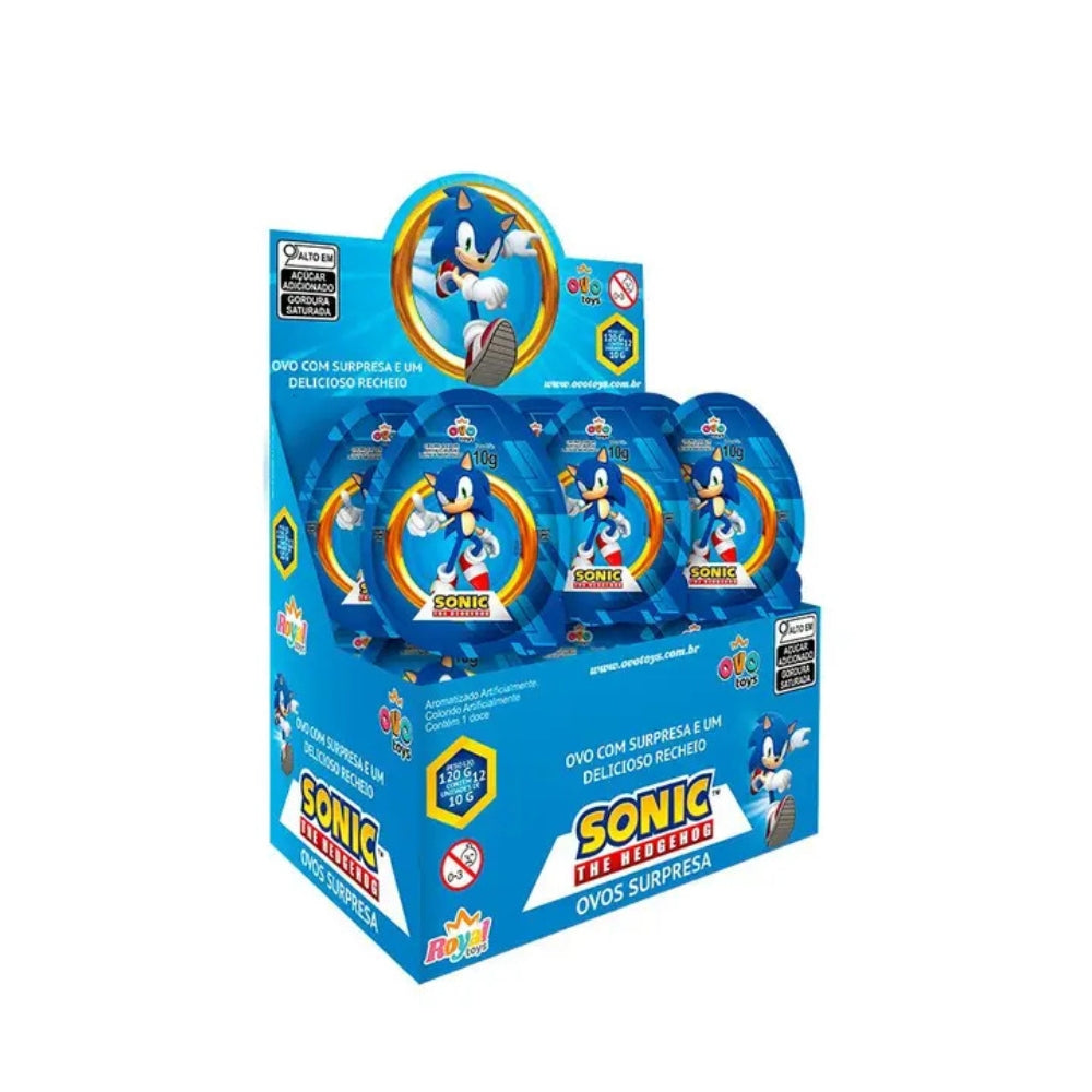 OVO SURPRESA OVO TOYS SONIC AVENTURA 12 UNIDADES - ROYAL TOYS