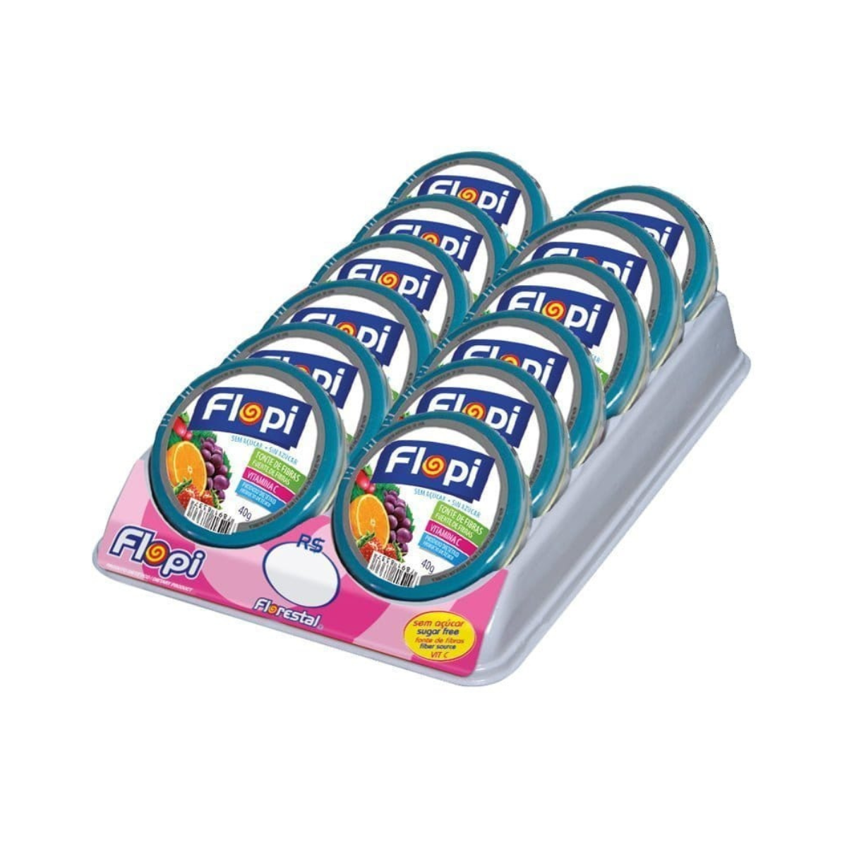 BALA FLOPI SEM ACUCAR FRUIT MIX