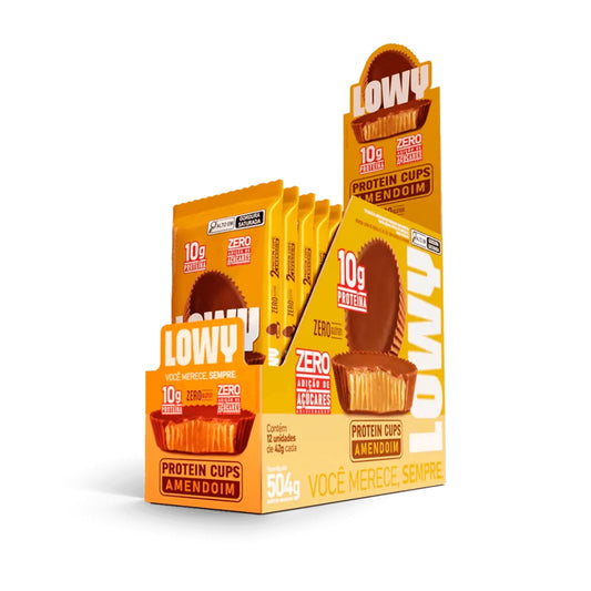 BOMBOM CUPS LOWY AMENDOIM C/12 UNIDADES 504G