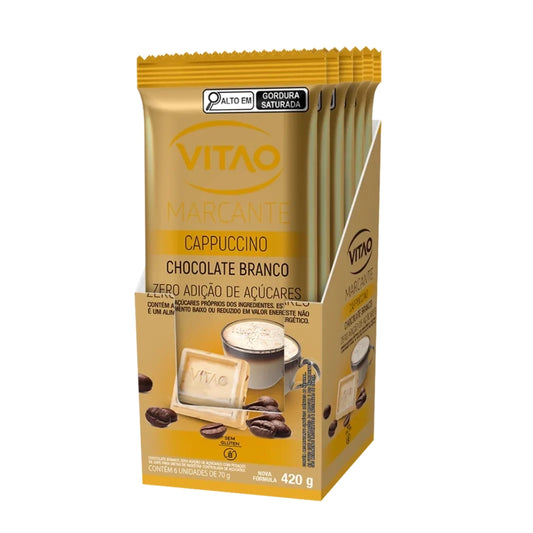 CHOCOLATE CAFÉ CAPPUCCINO ZERO AÇÚCAR MARCANTE 70G C/6